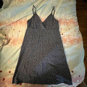 brandy Melville blue amara v cut dress